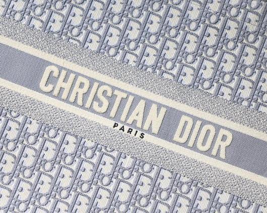 Dior M1286 Book Tote Christian Dior Shoulder Shopping Bag Gray - luxibagsmall