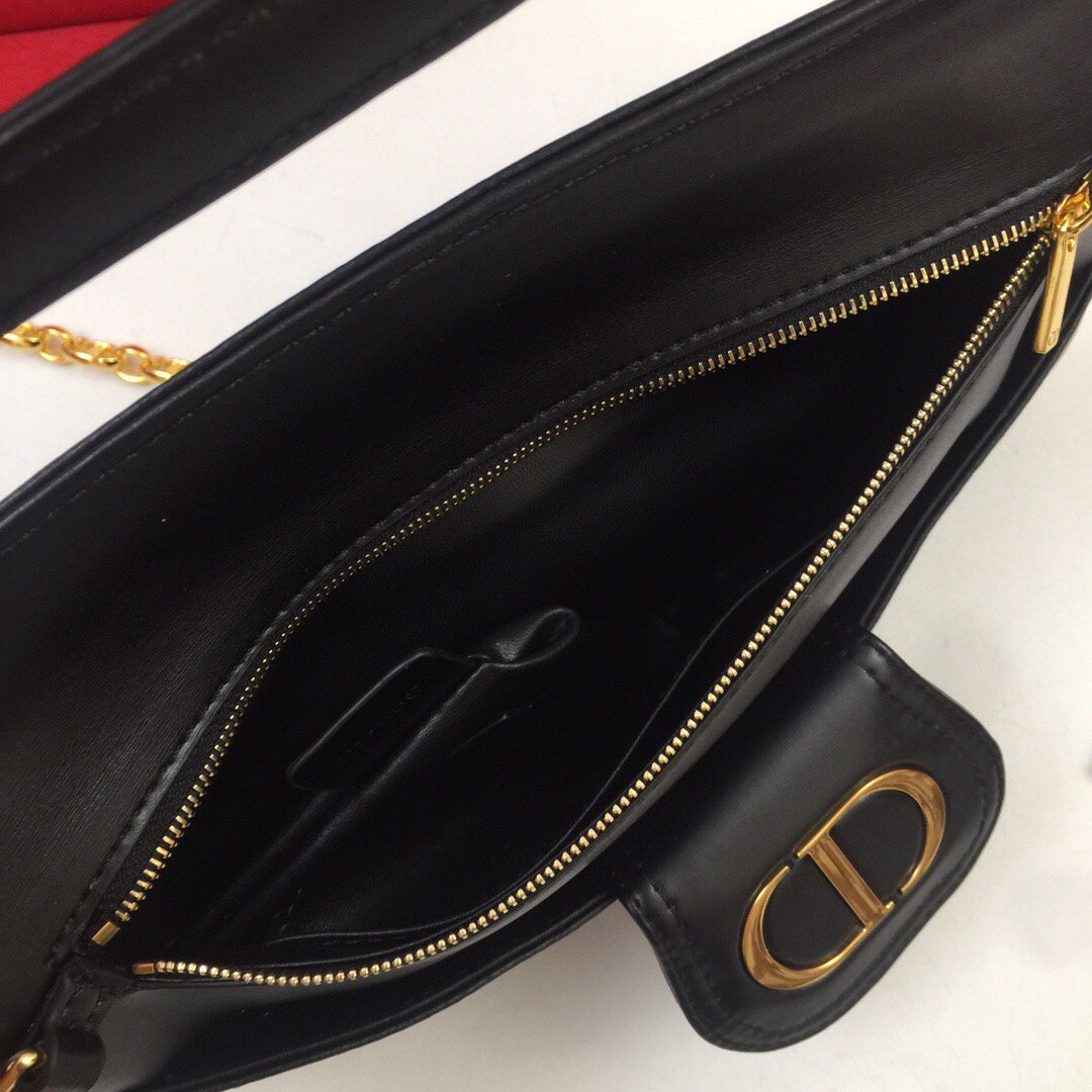 Dior M8641 Medium Diordouble Bag Black - luxibagsmall