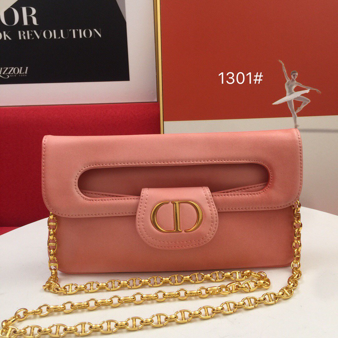 Dior M8641 Medium Diordouble Bag Pink - luxibagsmall