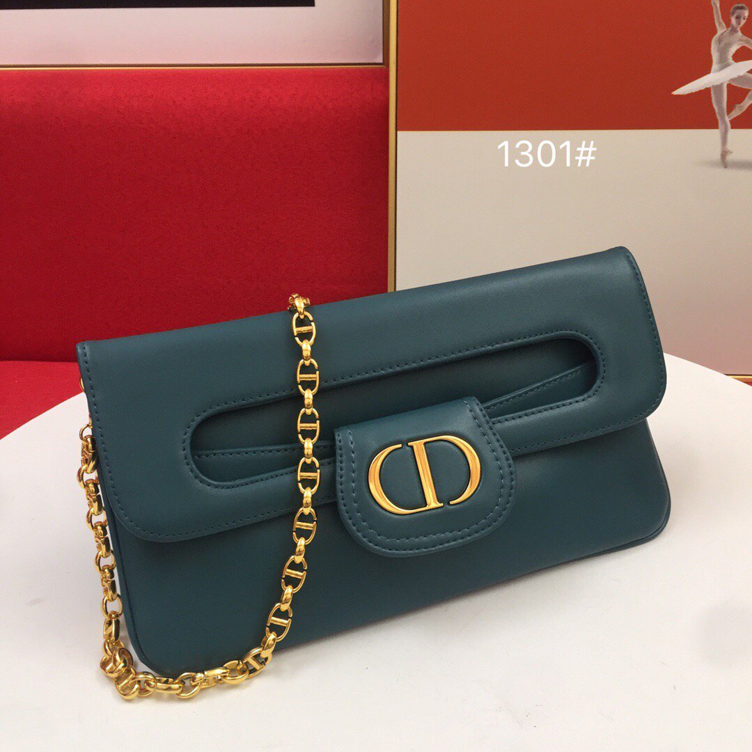 Dior M8641 Medium Diordouble Bag Dark Green - luxibagsmall