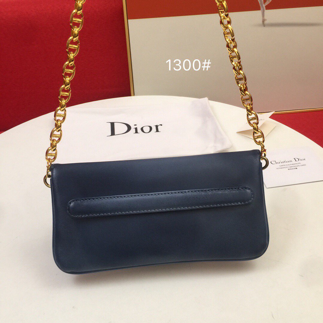 Dior M8641 Medium Diordouble Bag Deep Ocean Blue - luxibagsmall