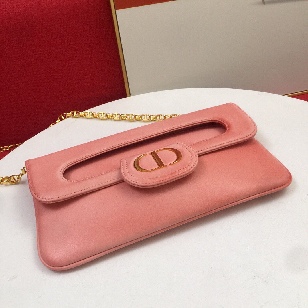 Dior M8641 Medium Diordouble Bag Pink - luxibagsmall