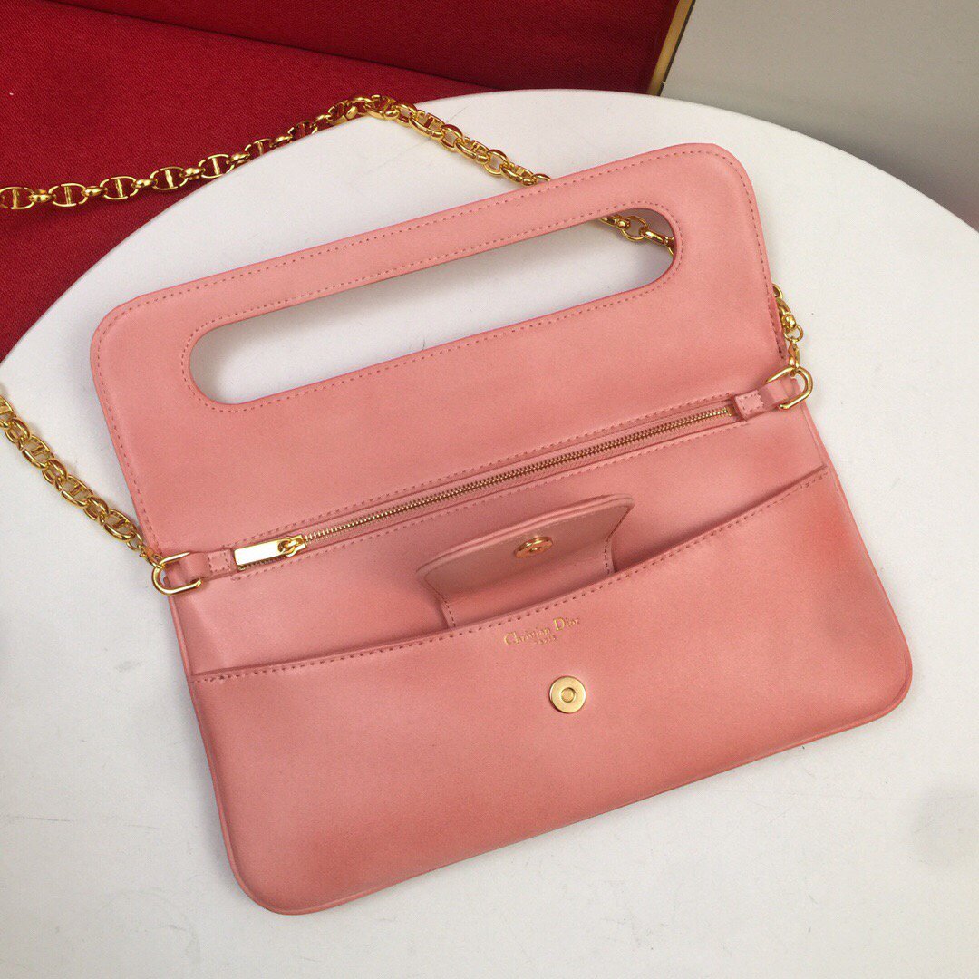 Dior M8641 Medium Diordouble Bag Pink - luxibagsmall