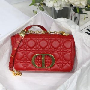 Dior M9241 Dior Small Dior Caro Bag Red - luxibagsmall