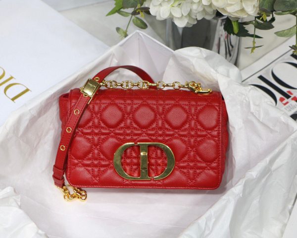 Dior M9241 Dior Small Dior Caro Bag Red - luxibagsmall