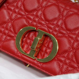 Dior M9241 Dior Small Dior Caro Bag Red - luxibagsmall