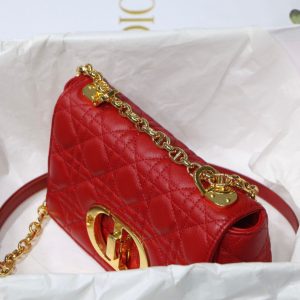 Dior M9241 Dior Small Dior Caro Bag Red - luxibagsmall