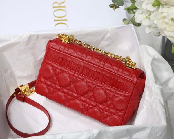 Dior M9241 Dior Small Dior Caro Bag Red - luxibagsmall