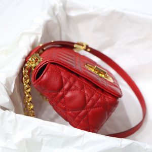 Dior M9241 Dior Small Dior Caro Bag Red - luxibagsmall