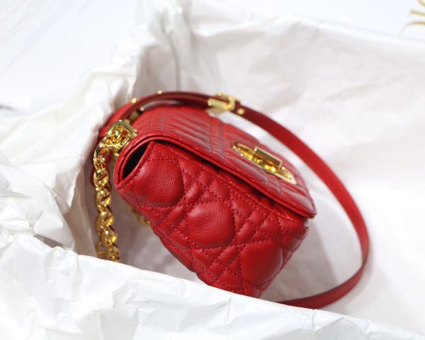 Dior M9241 Dior Small Dior Caro Bag Red - luxibagsmall