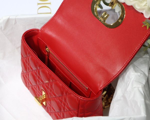 Dior M9241 Dior Small Dior Caro Bag Red - luxibagsmall