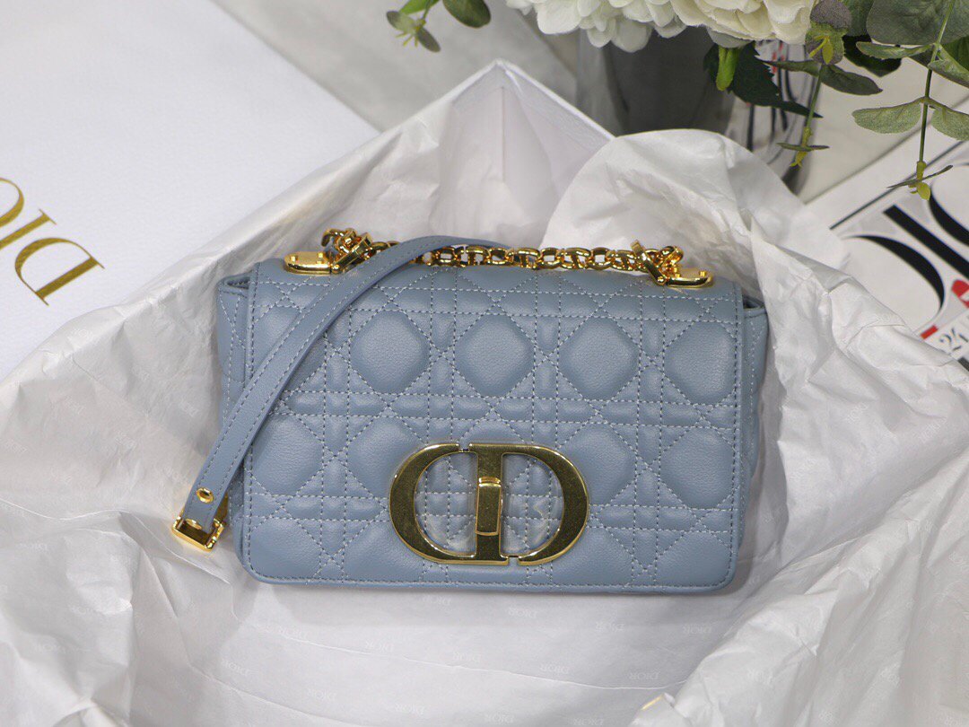 Dior M9241 Dior Small Dior Caro Bag Blue - luxibagsmall