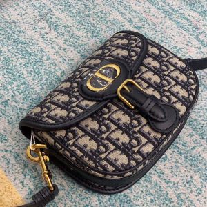 Dior M9317 Dior Bobby Small Crossbody Bag Oblique Jacquard Navy Blue - luxibagsmall