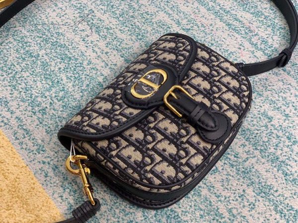 Dior M9317 Dior Bobby Small Crossbody Bag Oblique Jacquard Navy Blue - luxibagsmall