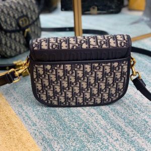 Dior M9319 Dior Bobby Medium Crossbody Bag Oblique Jacquard Navy Blue - luxibagsmall