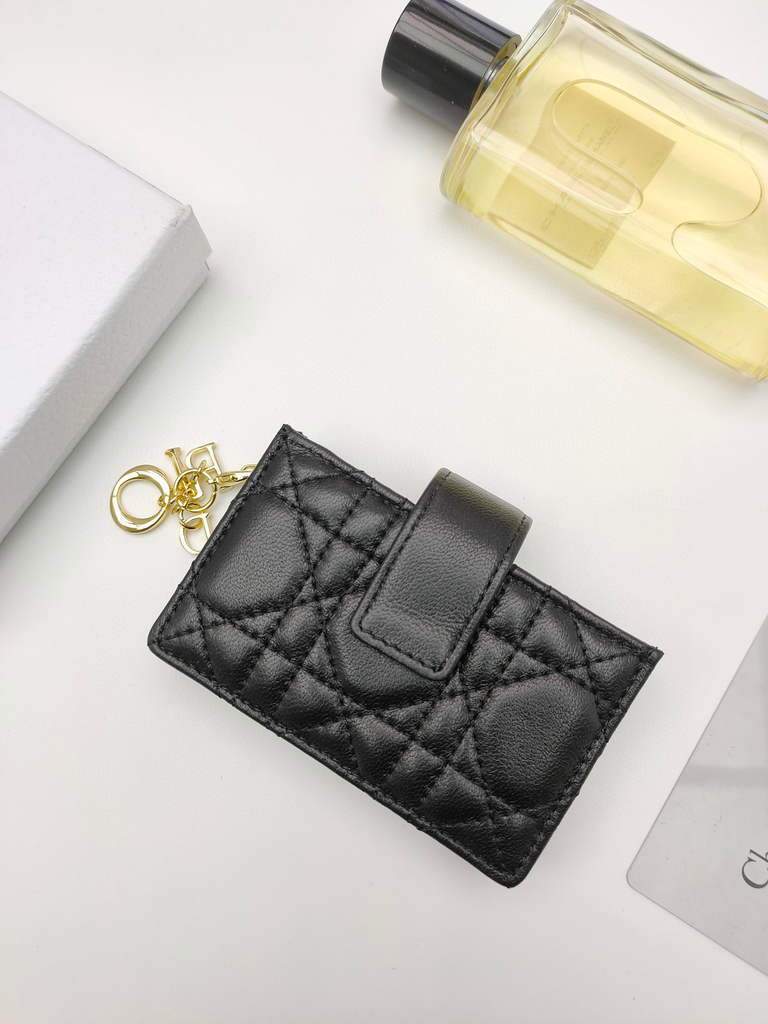 Dior S0074 Wallet Lady dior 5-Gusset card holder Black - shop2bag