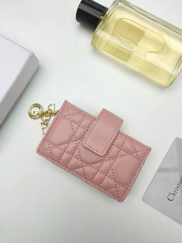 Dior S0074 Wallet Lady dior 5-Gusset card holder Pink - shop2bag