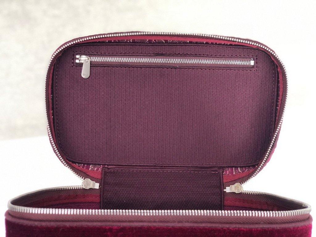 Dior S5480 DiorTravel Vanity Case Bag Wine Red - Voguebags