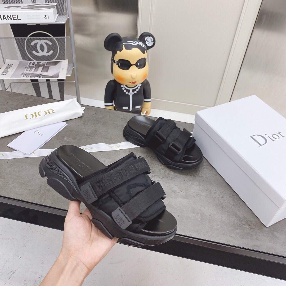 Dior Slippers Hot Sale Dior Sandals Black 81180 - luxibagsmall