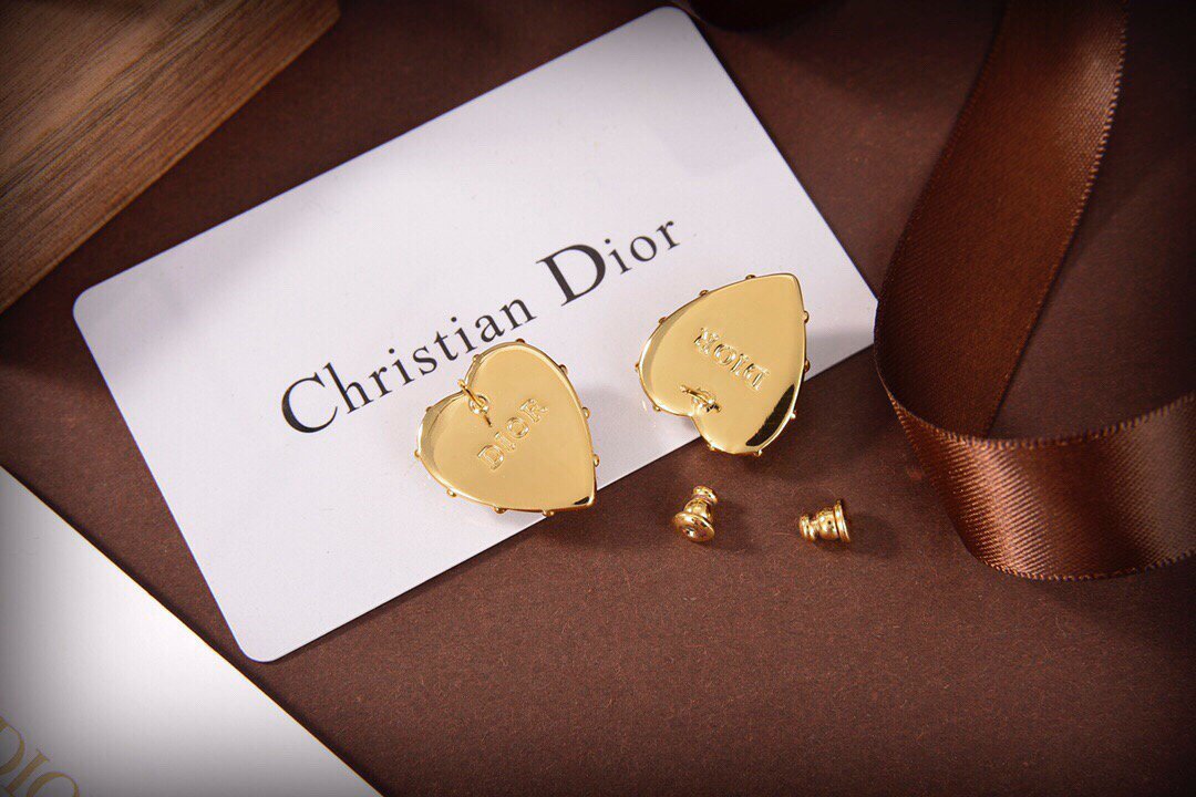 Dior Petit CD Earrings Gold-Finish Metal and White Resin Pearls 20199 - luxibagsmall