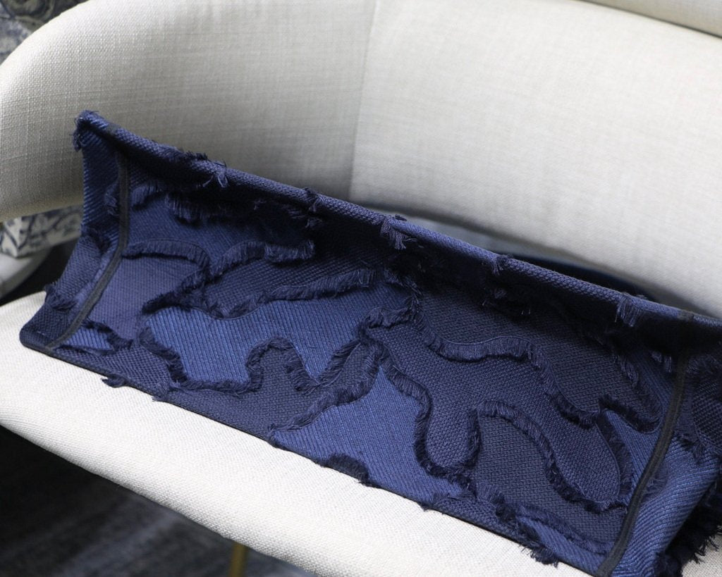 Dior Book Tote M1286 Blue Camouflage Embroidery - luxibagsmall