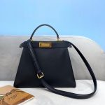 Fendi 70193 Peekaboo ISEEU MEDIUM Black Leather Bag - luxibagsmall