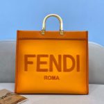 Fendi 8BH372 Sunshine Large Natural Coloured Leather Shopper Bag 80009L Brown - luxibagsmall