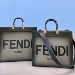 Fendi 8BH372 Sunshine Large Natural Coloured Leather Shopper Bag 80009L Gray - luxibagsmall