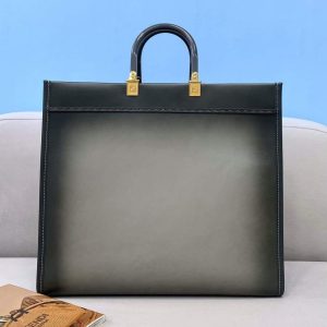 Fendi 8BH372 Sunshine Large Natural Coloured Leather Shopper Bag 80009L Gray - luxibagsmall