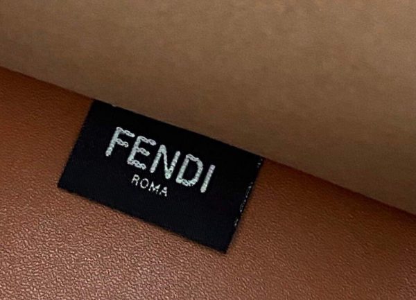 Fendi 8BH372 Sunshine Large Natural Coloured Leather Shopper Bag 80009L Dark brown - luxibagsmall