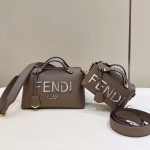 Fendi 8BL145 By The Way Mini Gray leather small Boston bag