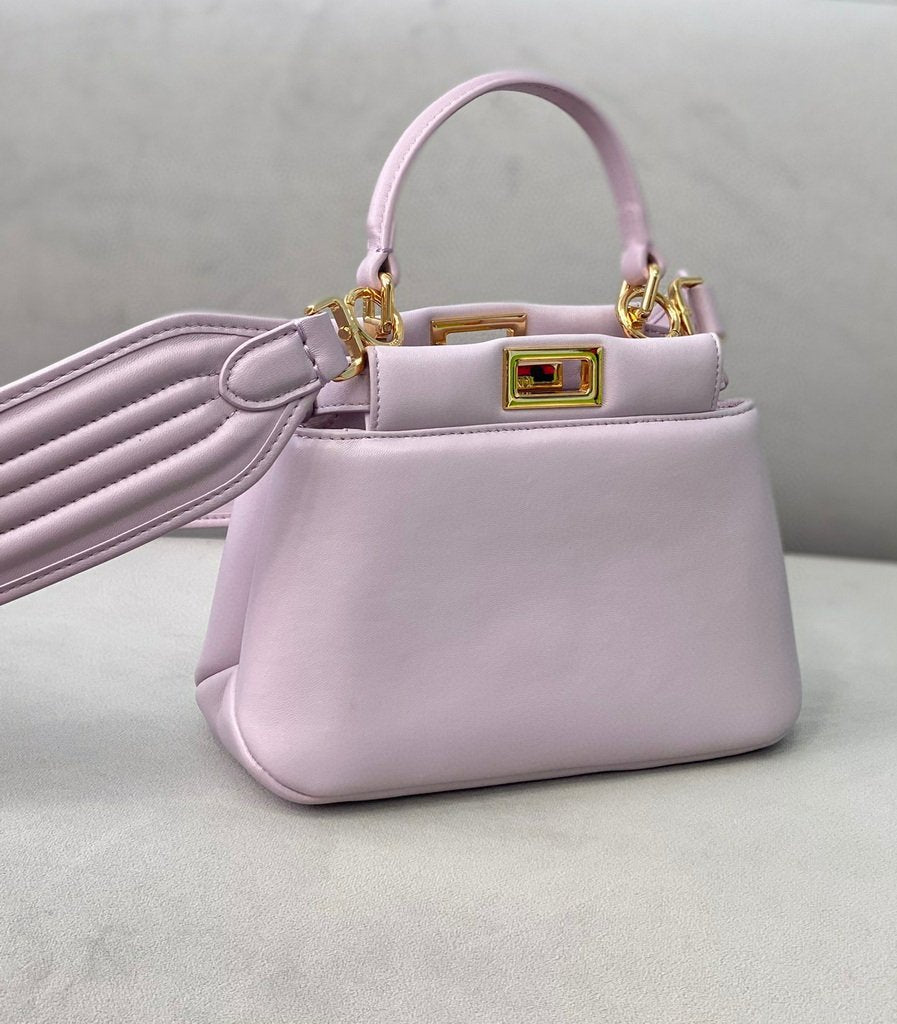 Fendi 8BN320 Peekaboo ICONIC XS Light Purple Nappa Leather 8328 Bag - luxibagsmall