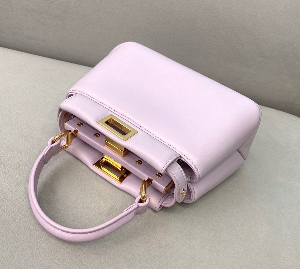 Fendi 8BN320 Peekaboo ICONIC XS Light Purple Nappa Leather 8328 Bag - luxibagsmall