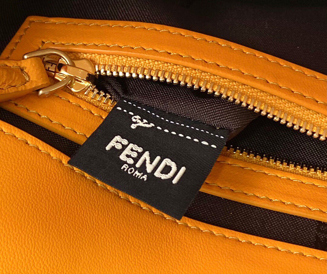 Fendi 8BR600 Baguette Orange Nappa Leather Bag - luxibagsmall