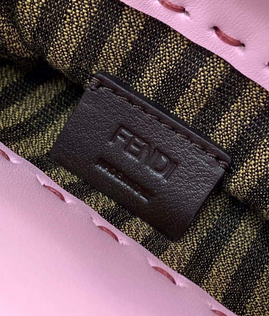 Fendi 8BS051 Mini Sunshine Shopper Leather Bag 8376A Pink - luxibagsmall