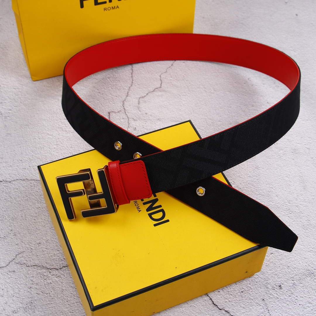 Fendi Belts Designer FF Buckle Leisure Belt Wide 3.8CM AA0462 - luxibagsmall