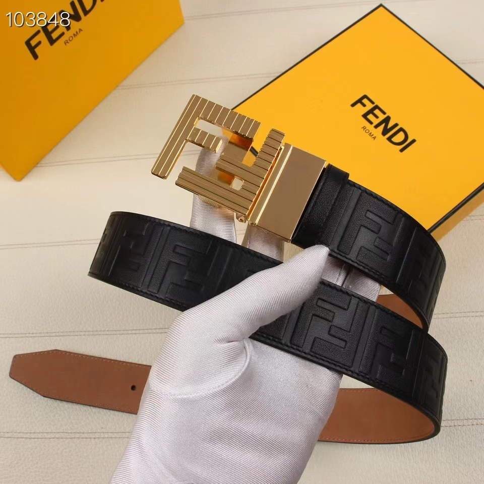 Fendi Belts Designer FF Buckle Leisure Belt Wide 3.8CM AA0478 - luxibagsmall