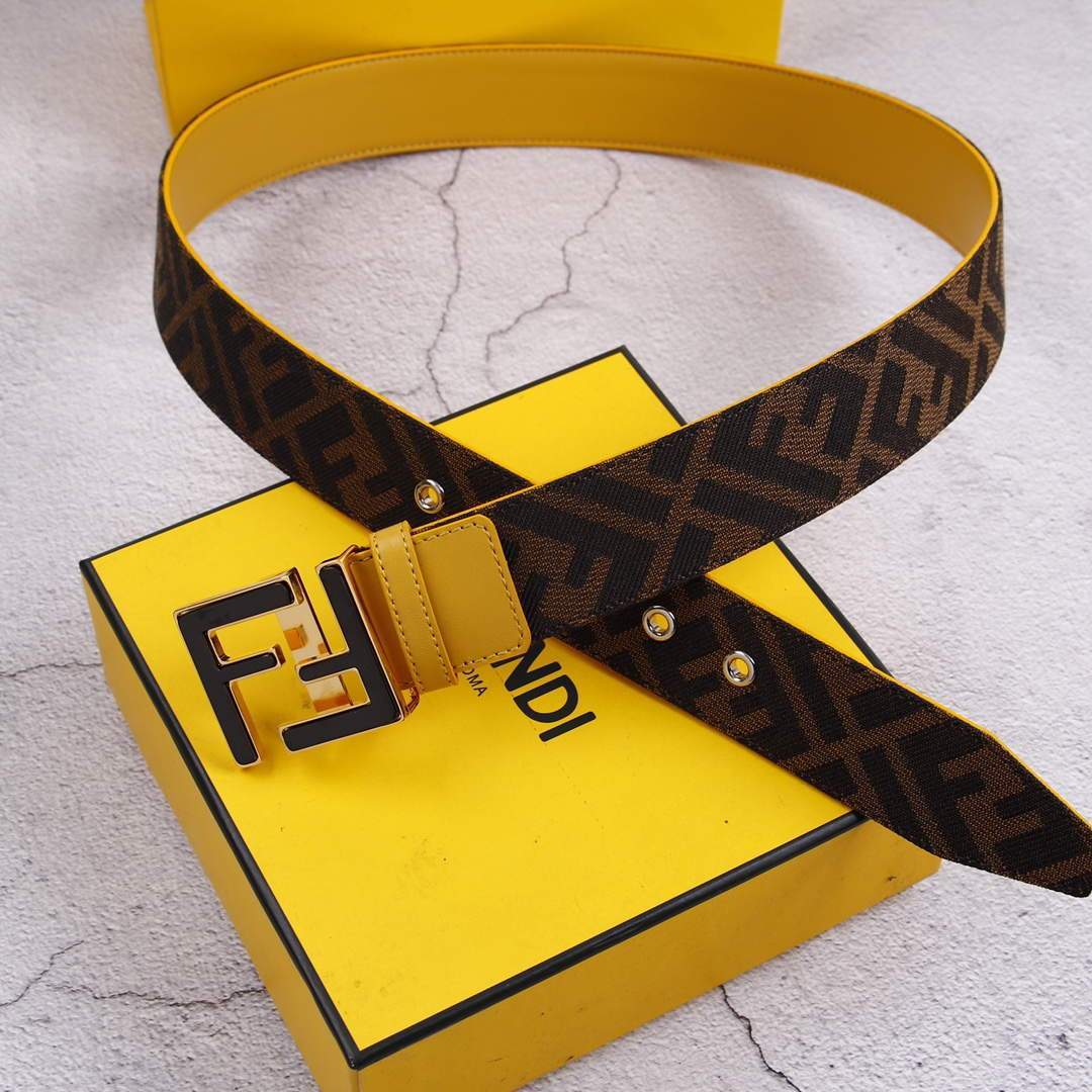 Fendi Belts Designer FF Buckle Leisure Belt Wide 3.8CM AA0463 - luxibagsmall