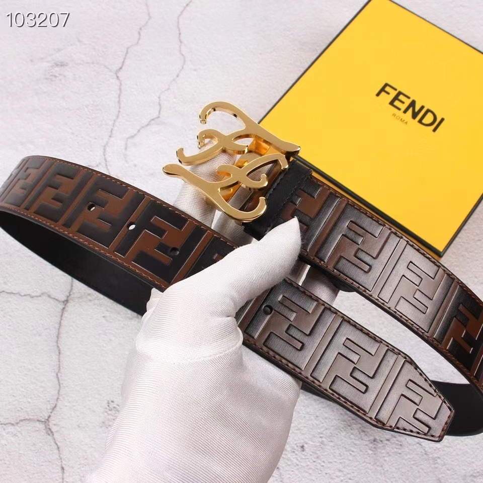 Fendi Belts Designer FF Buckle Leisure Belt Wide 3.8CM AA0489 - luxibagsmall