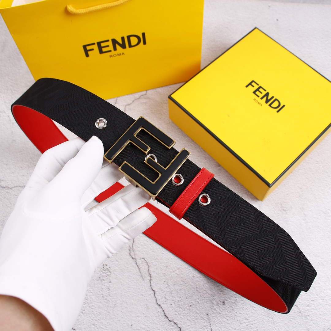 Fendi Belts Designer FF Buckle Leisure Belt Wide 3.8CM AA0462 - luxibagsmall