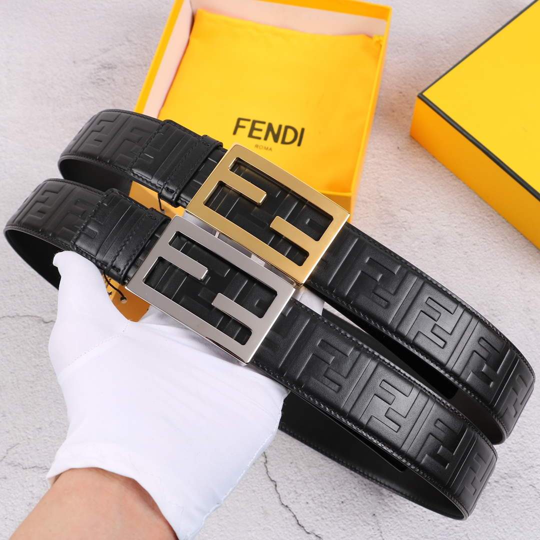 Fendi Belts Designer FF Buckle Leisure Belt Wide 3.8CM AA0465 - luxibagsmall