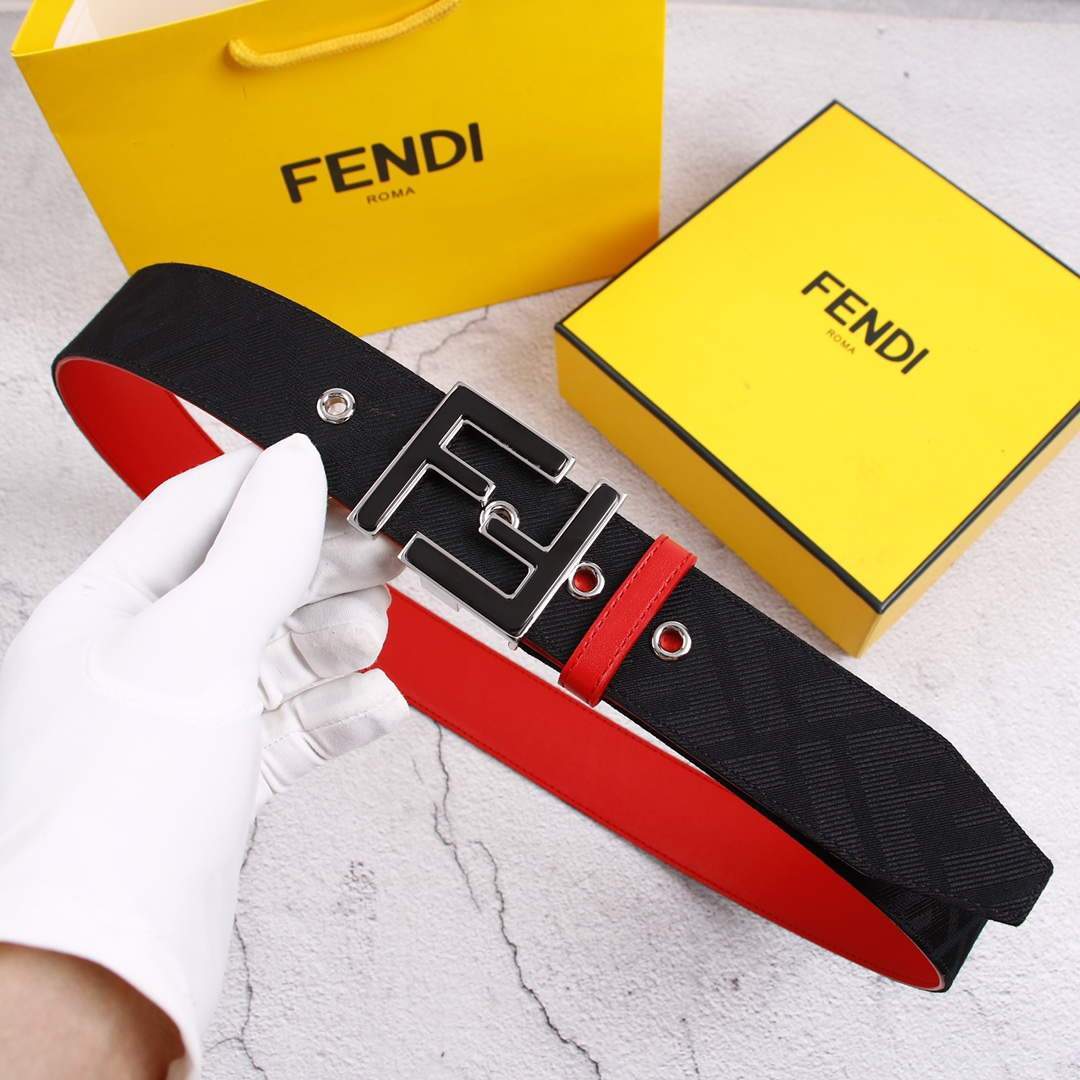 Fendi Belts Designer FF Buckle Leisure Belt Wide 3.8CM AA0462 - luxibagsmall