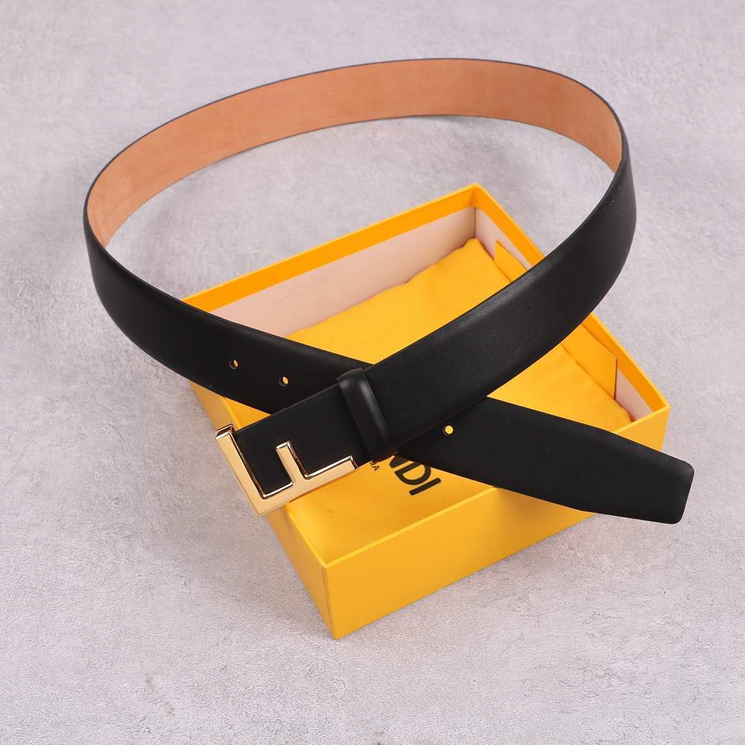 Fendi Belts Designer FF Buckle Leisure Belt Wide 3.8CM AA0474 - luxibagsmall