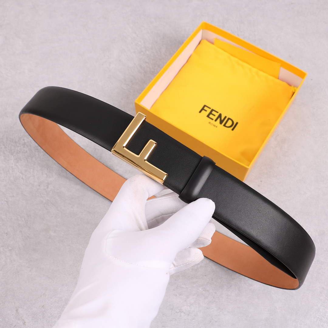 Fendi Belts Designer FF Buckle Leisure Belt Wide 3.8CM AA0474 - luxibagsmall