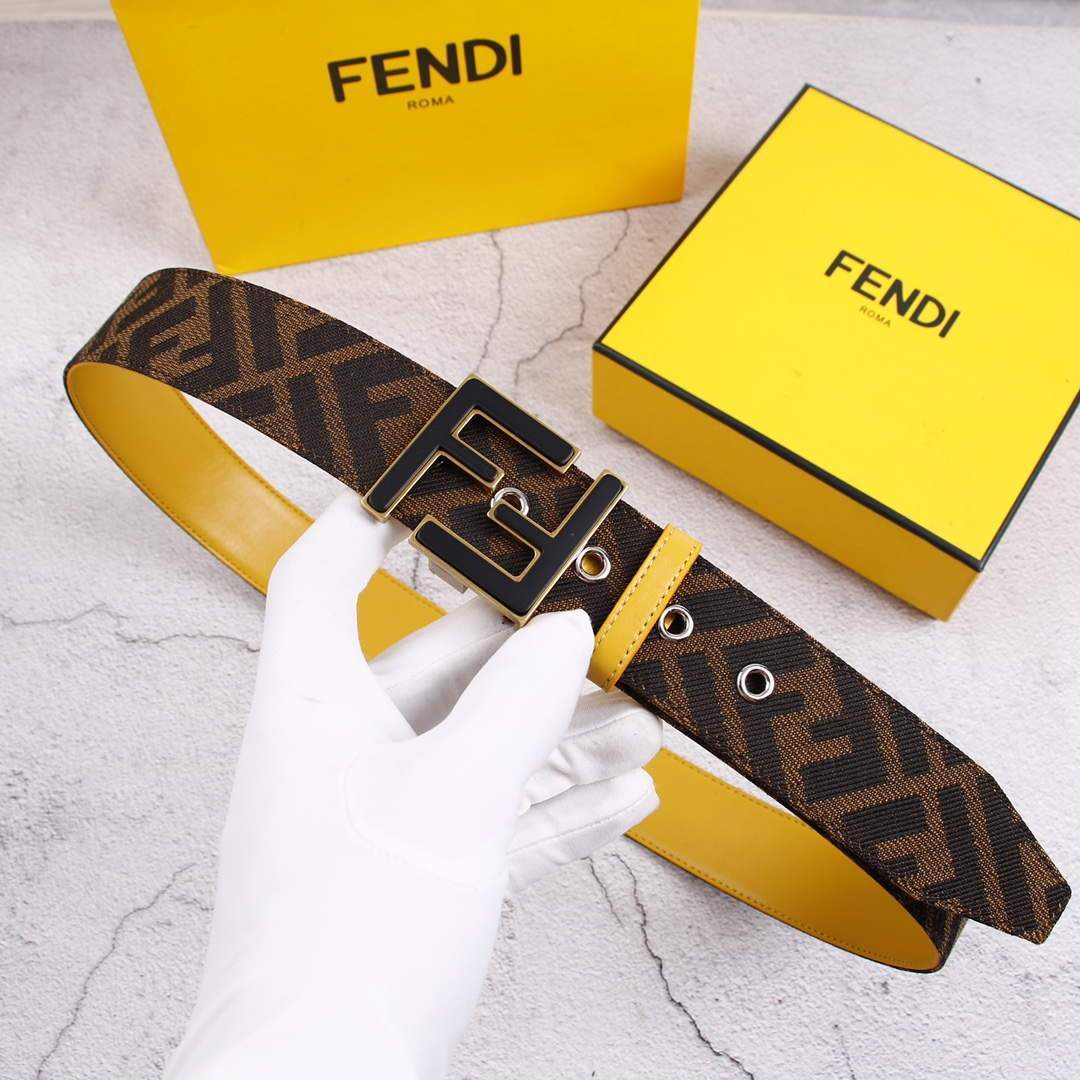 Fendi Belts Designer FF Buckle Leisure Belt Wide 3.8CM AA0463 - luxibagsmall