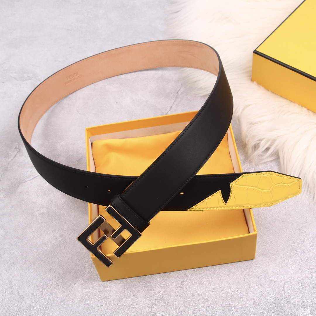 Fendi Belts Designer FF Buckle Leisure Belt Wide 3.8CM AA0475 - luxibagsmall