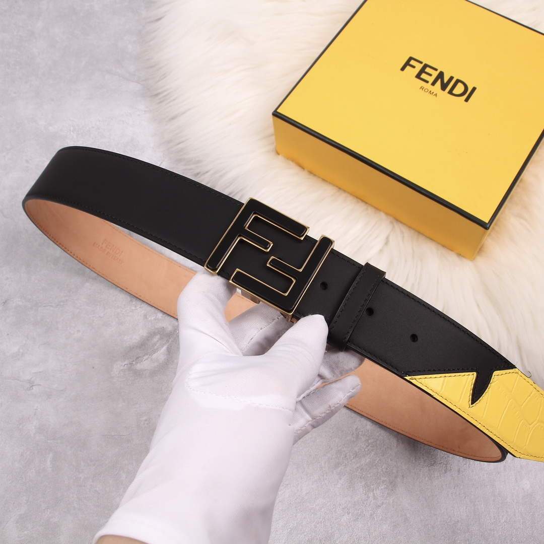 Fendi Belts Designer FF Buckle Leisure Belt Wide 3.8CM AA0475 - luxibagsmall