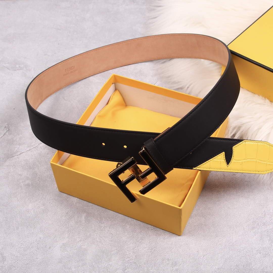 Fendi Belts Designer FF Buckle Leisure Belt Wide 3.8CM AA0475 - luxibagsmall