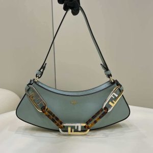 xubag.ru-fendi-olock-swing-camellia-leather-pouch-8bs068-green-001