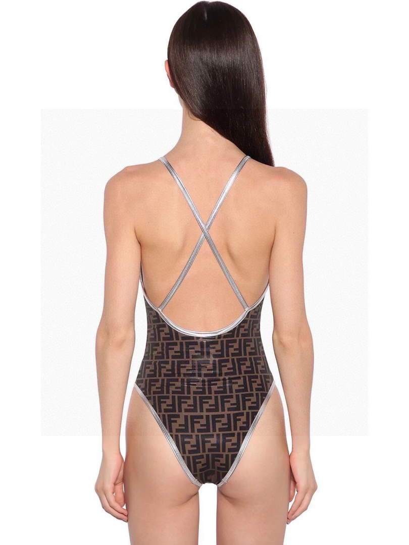 Fendi Women's Brown Lycra swimsuit FXBH06 - luxibagsmall